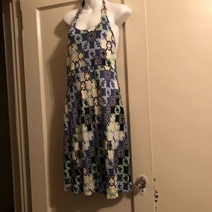 Tory Burch dress blue green print